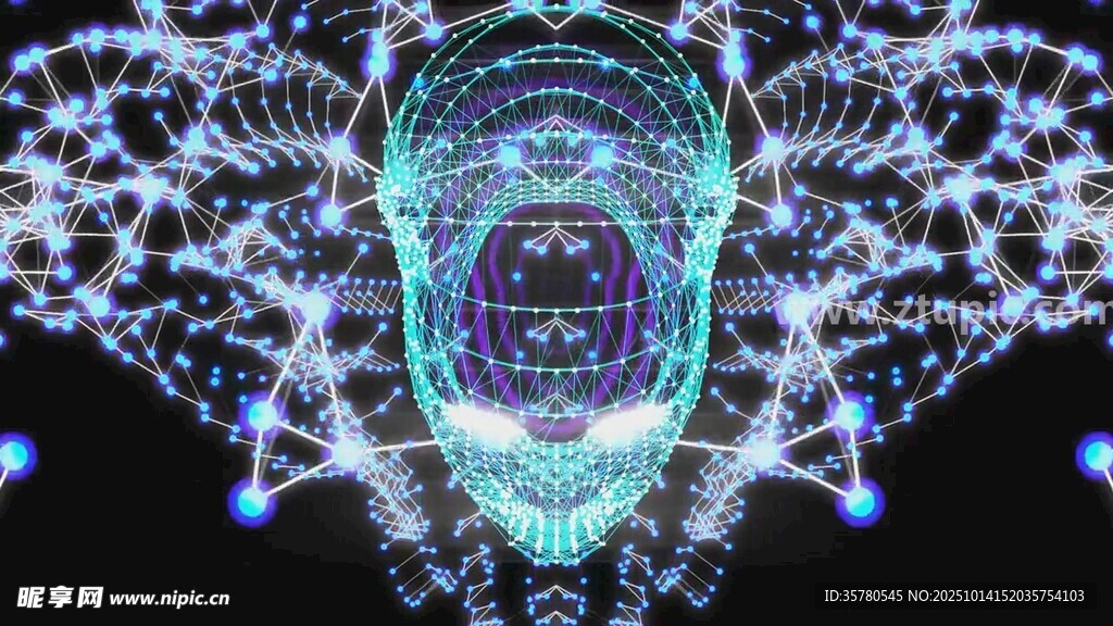 梦幻科技感抽象图案