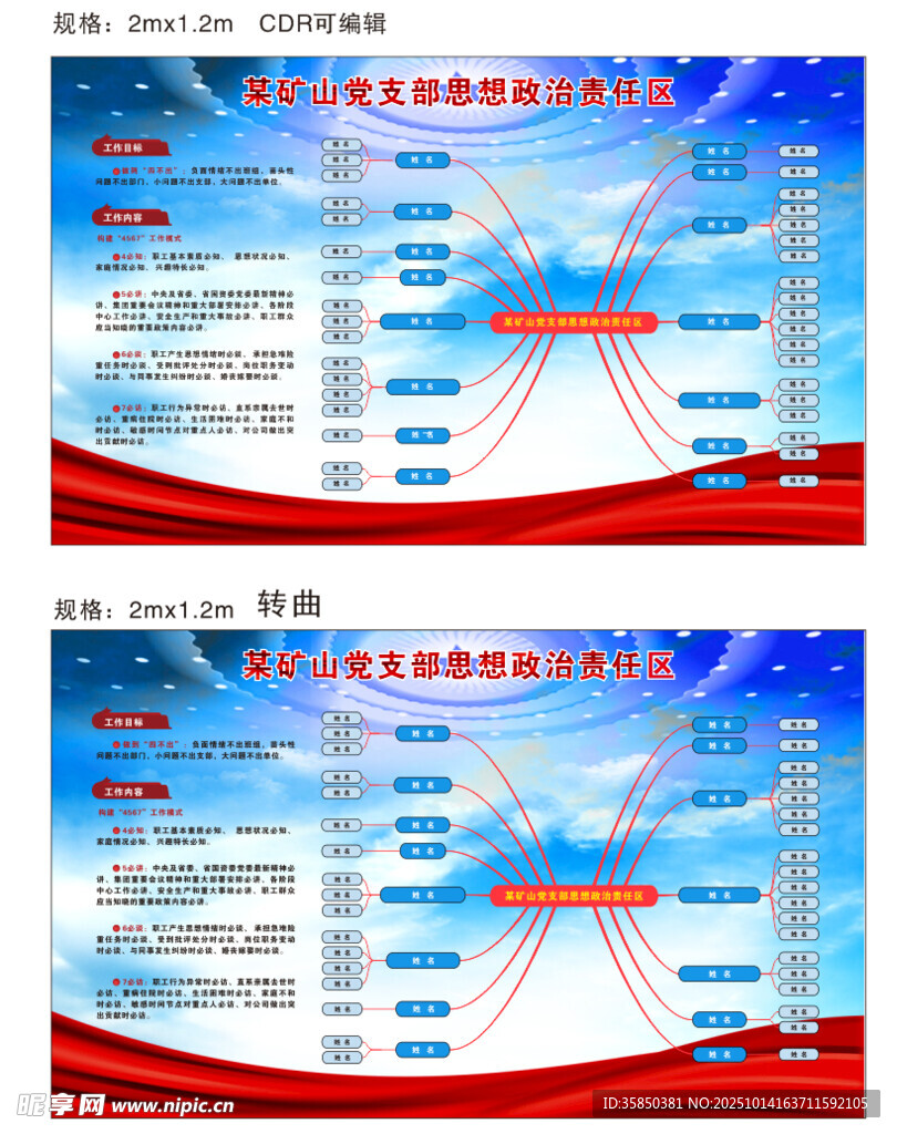 矿山党支部思想政治责任区