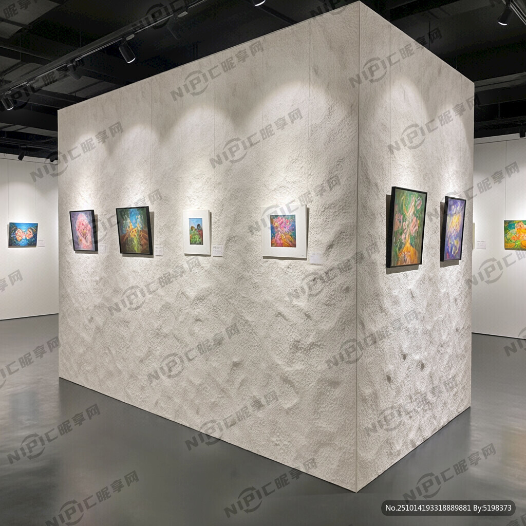 我想要个美术作品展览室的效果图