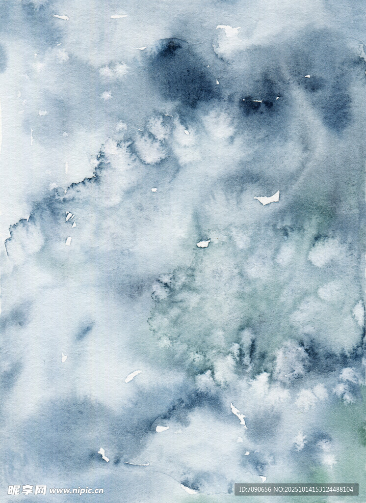 梦幻水彩云雾背景图