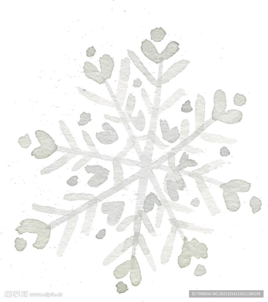 手绘精致雪花图案