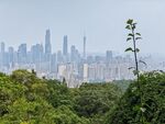 山林间远眺城市天际线