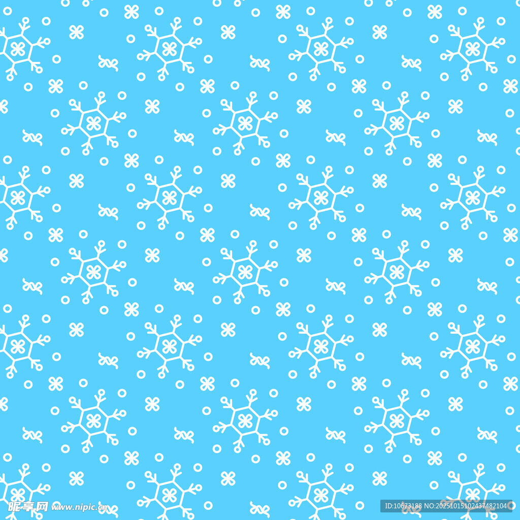 蓝色雪花图案背景