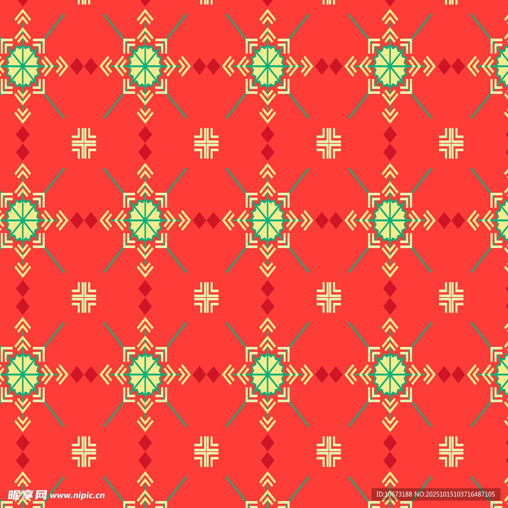 红色几何花纹图案背景