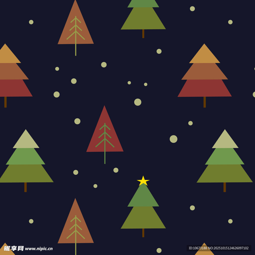 圣诞风几何圣诞树图案背景