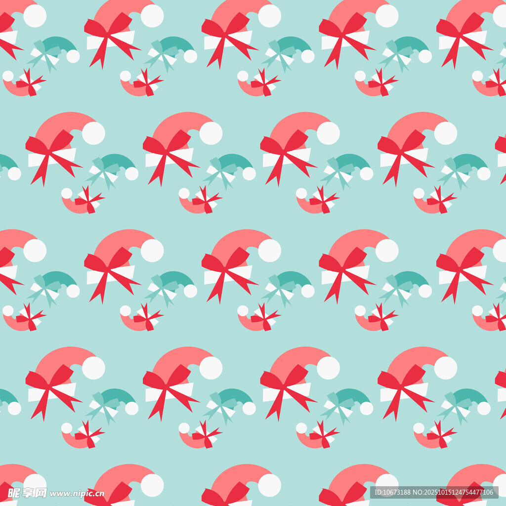 圣诞主题无缝图案背景