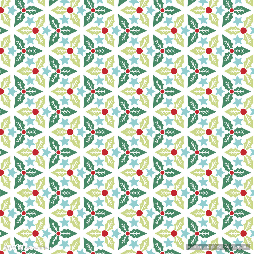 清新植物几何图案纹理