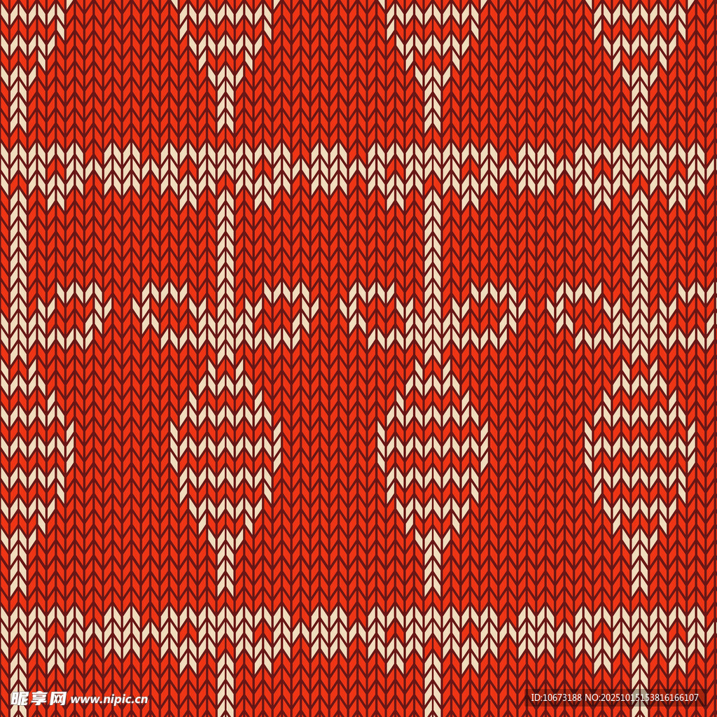 红色针织风节日图案纹理