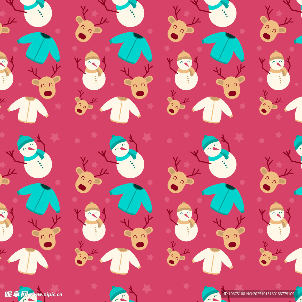 圣诞主题可爱图案背景