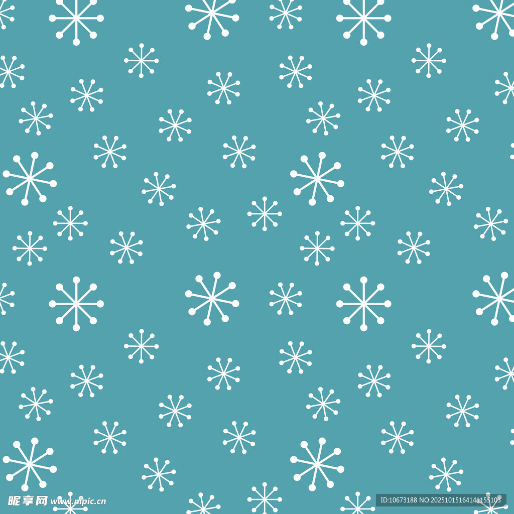 蓝底雪花图案背景