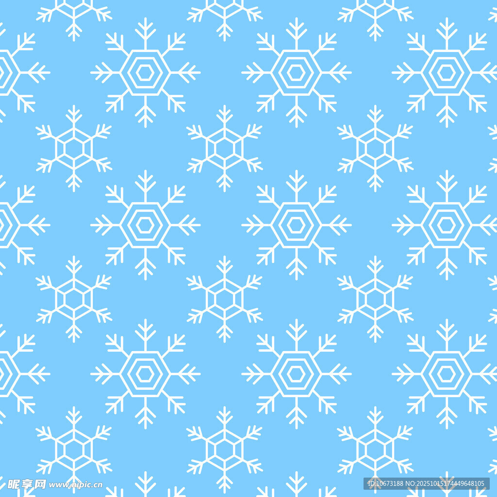 蓝色雪花图案背景