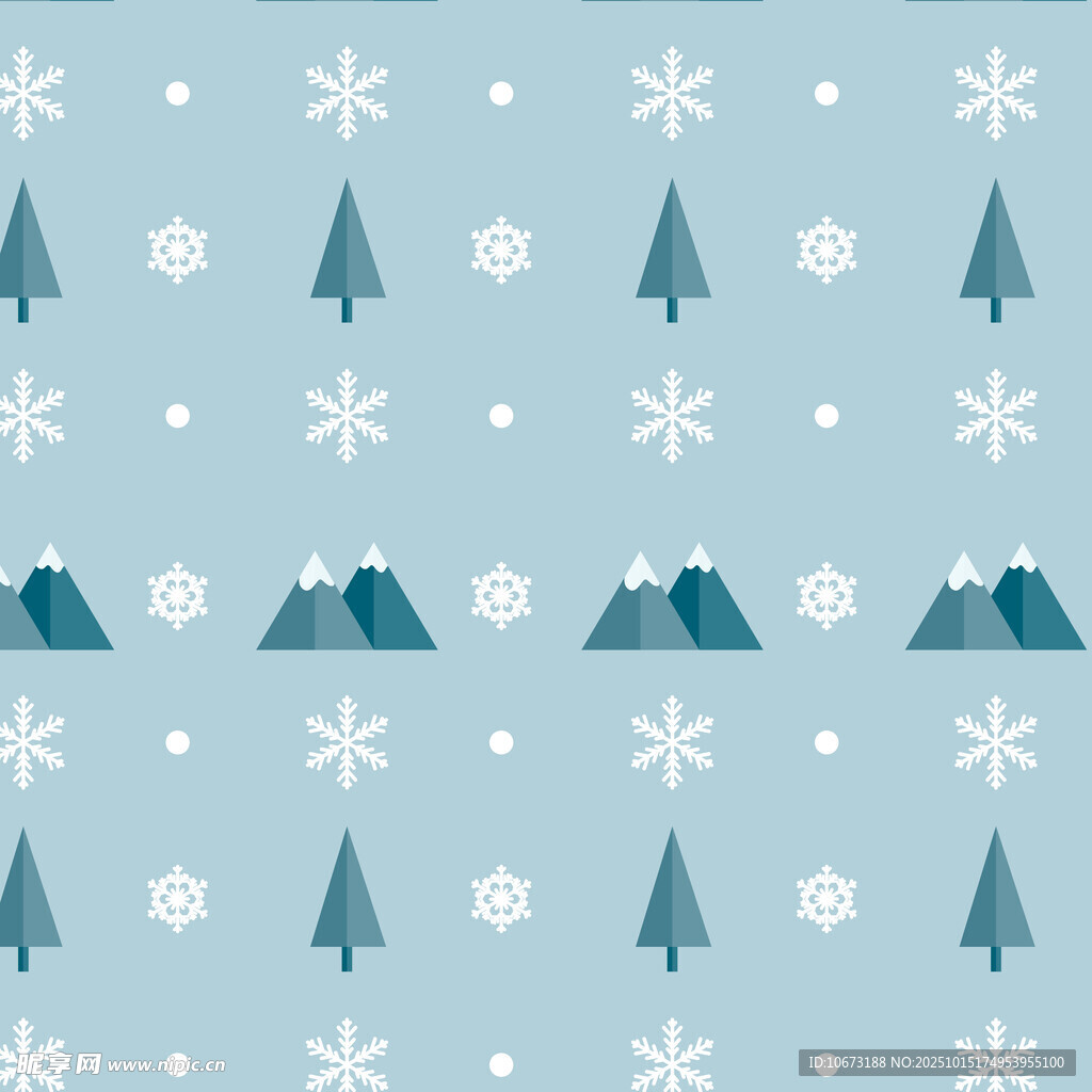 冬日雪景图案背景