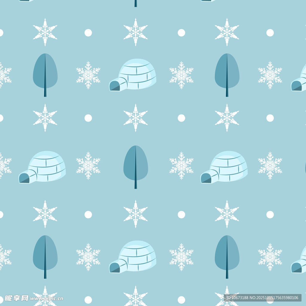 冬日雪景图案背景