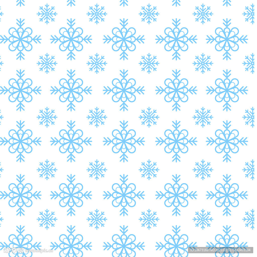 蓝色雪花图案背景