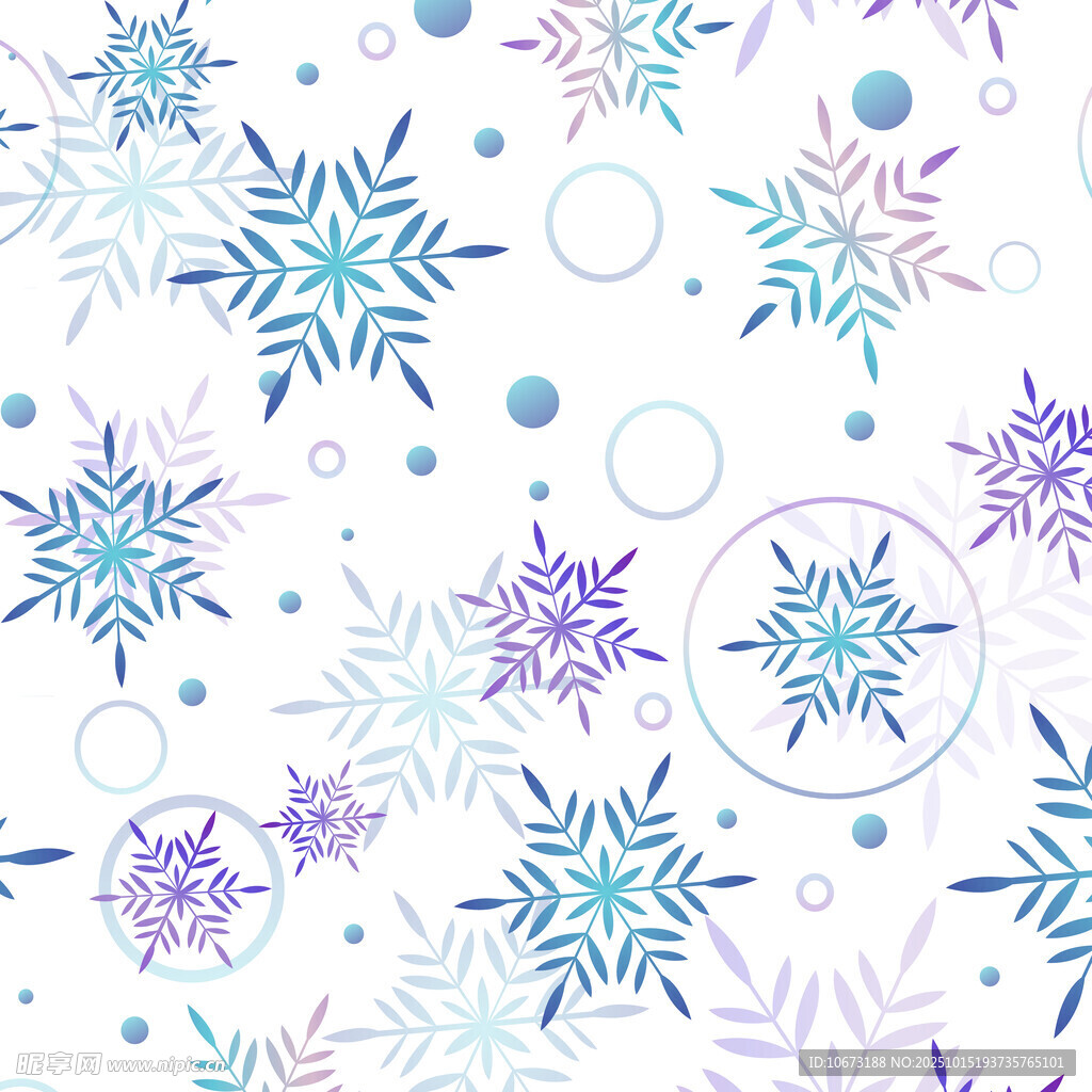 梦幻雪花图案背景