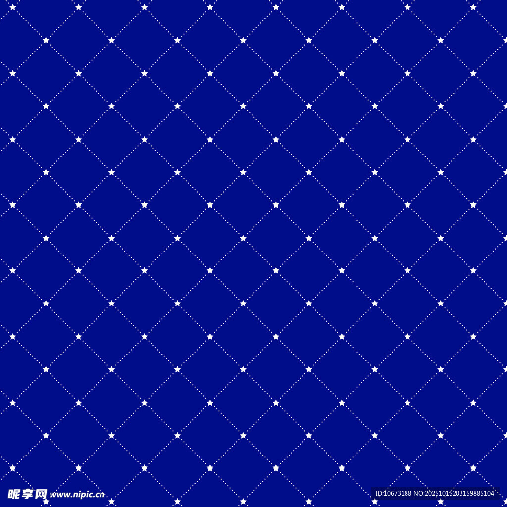蓝色菱形白点几何图案