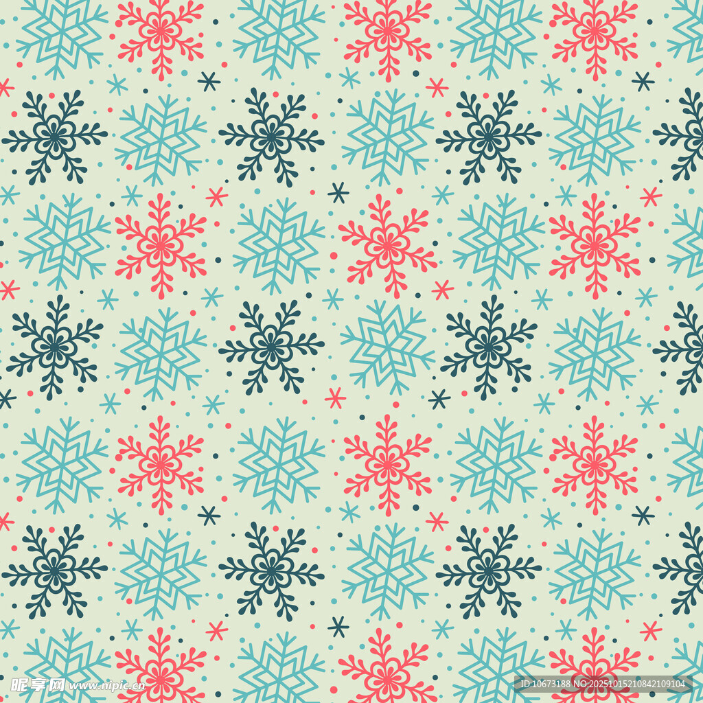 雪花图案无缝背景纹理