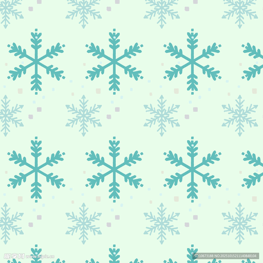 浅蓝色雪花图案背景