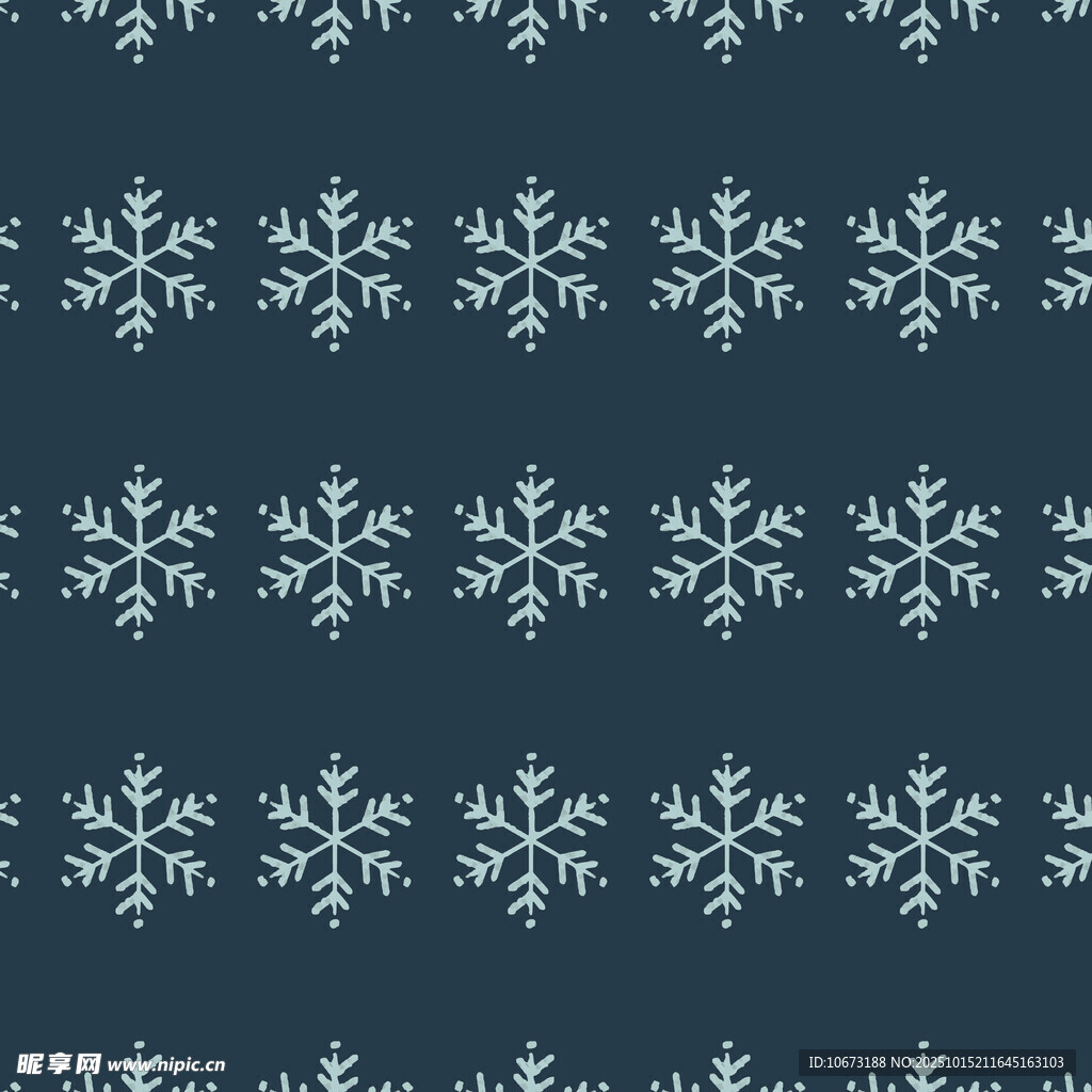 深蓝色雪花无缝图案背景