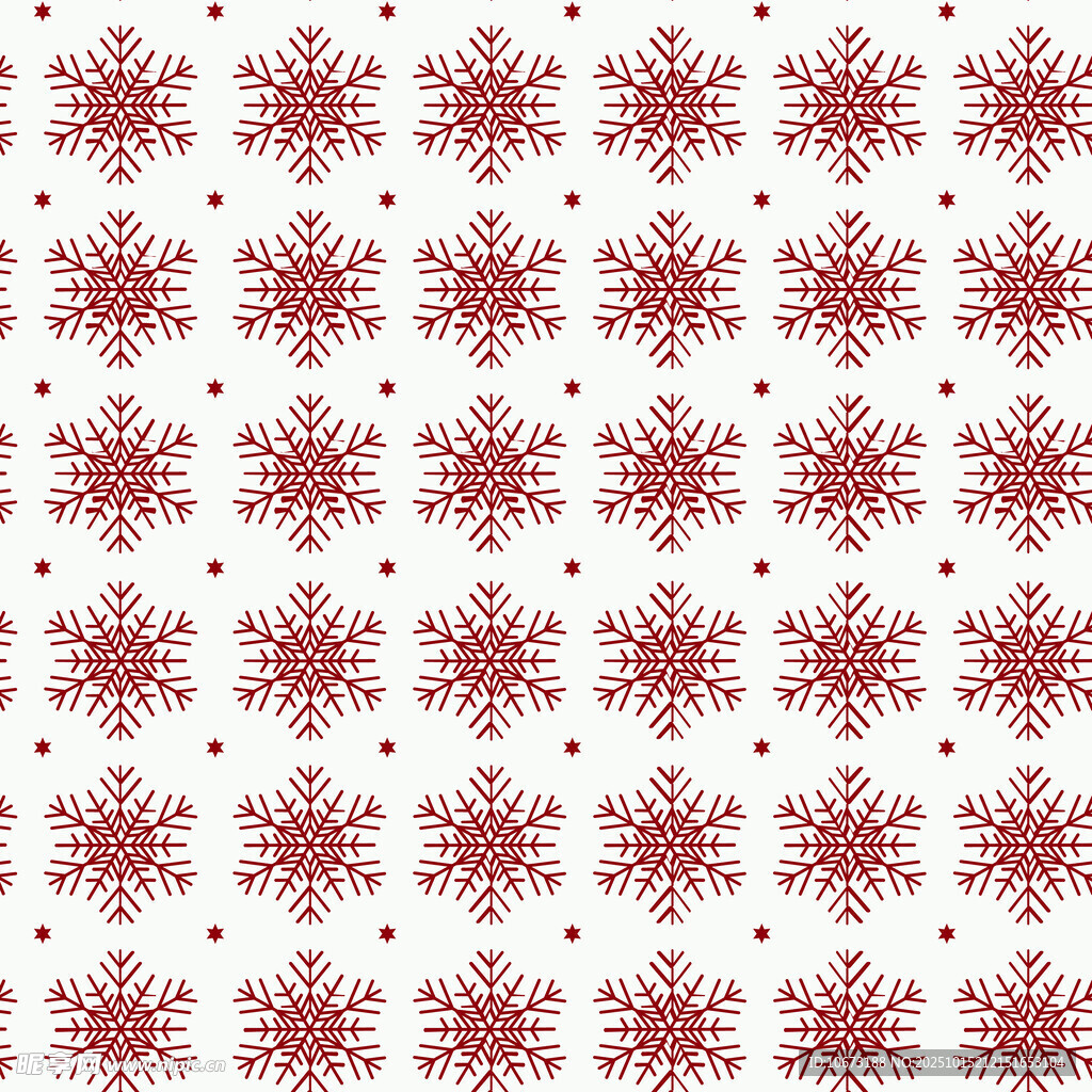 红色雪花图案背景纹理