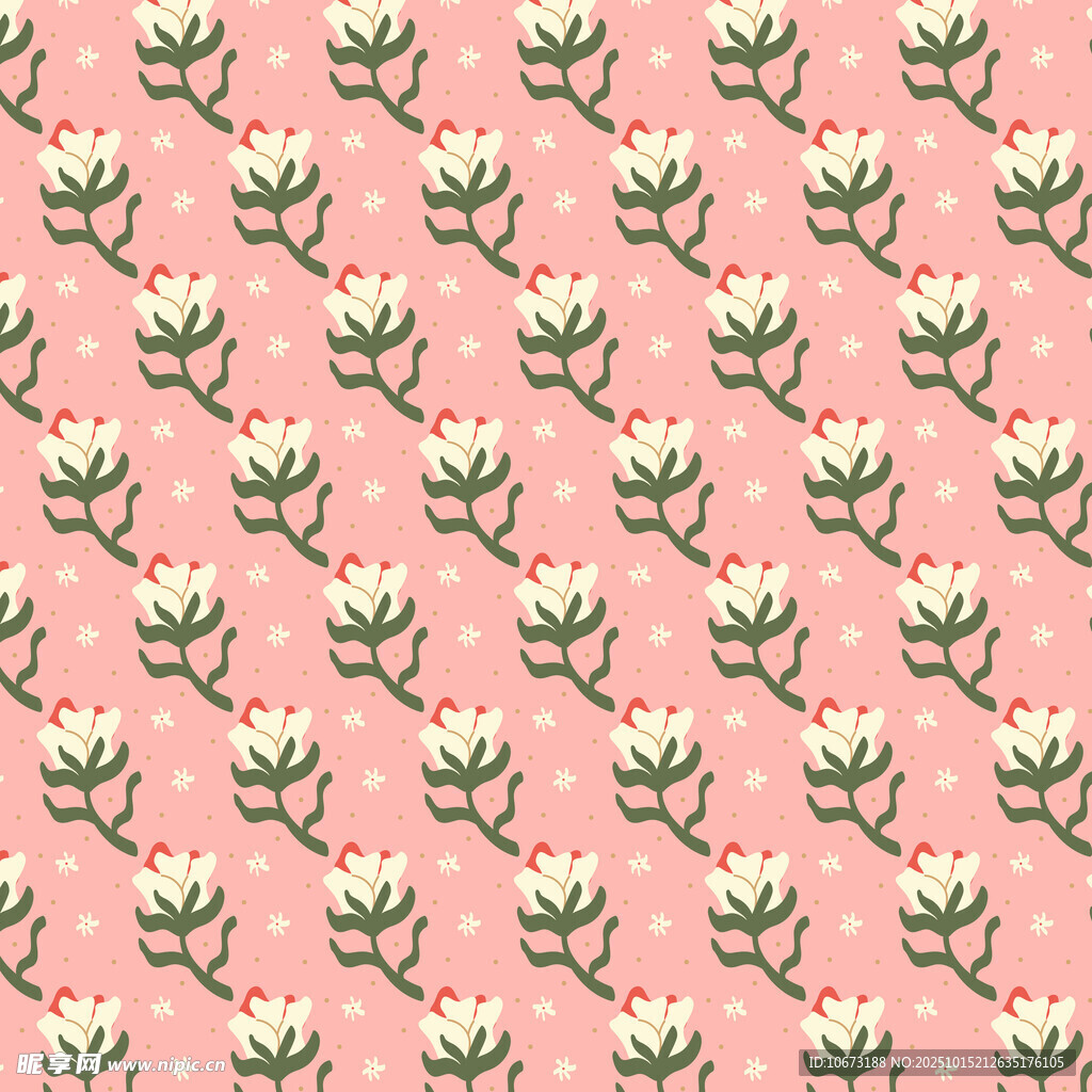 粉色花卉图案背景纹理