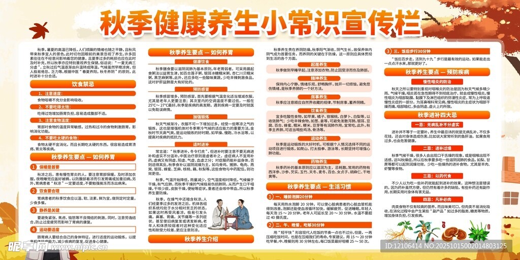 秋季健康养生小常识宣传栏