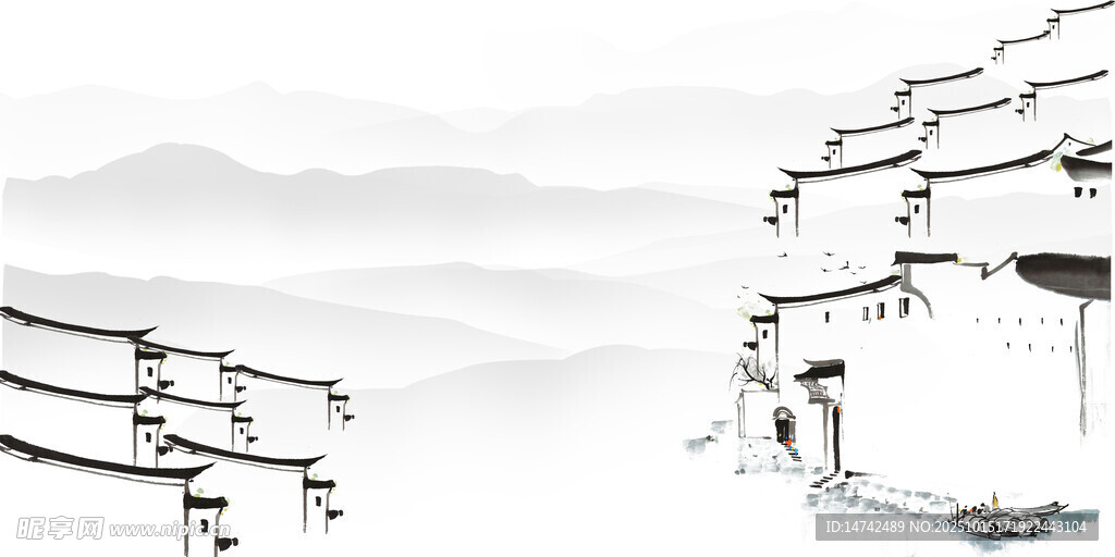 水墨江南古建筑