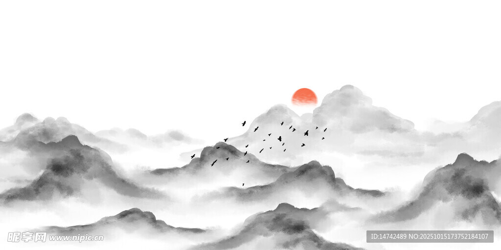 水墨山水背景