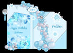 冰雪主题生日派对邀请函