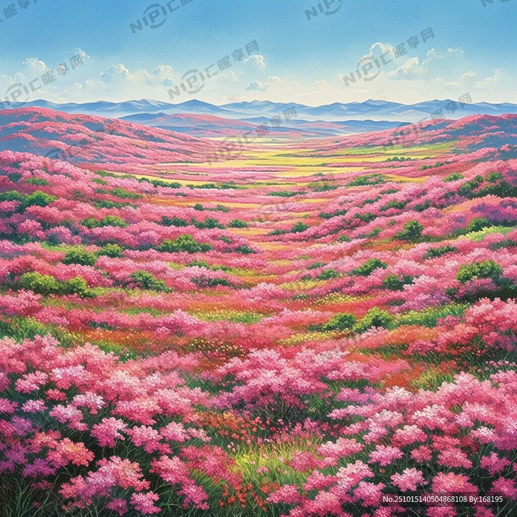 我要生成一幅纵深感的风景画