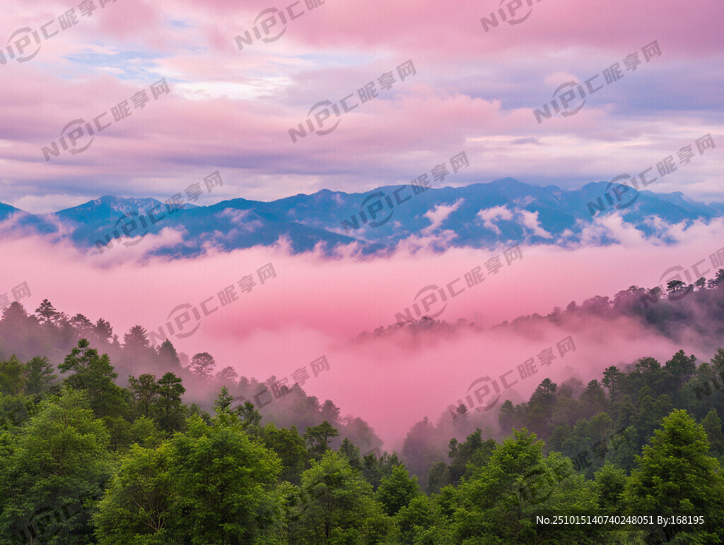 我要生成一幅纵深感的风景画