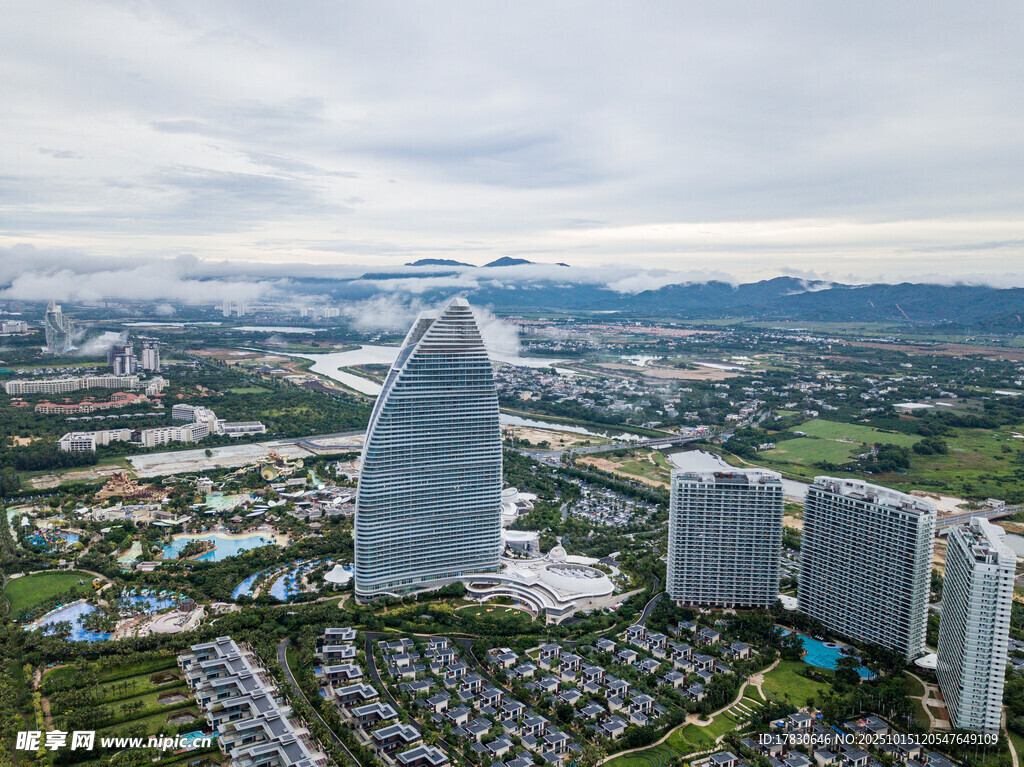 城市地标建筑俯瞰景观