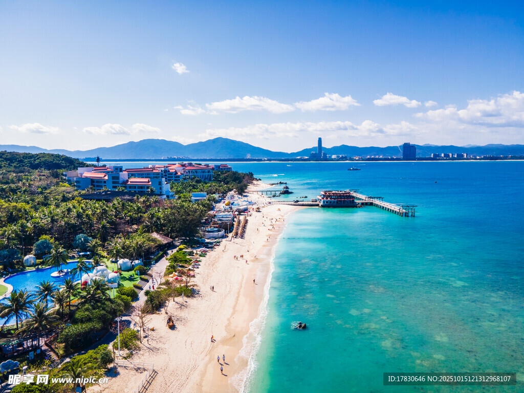 美丽海滨风光俯瞰图