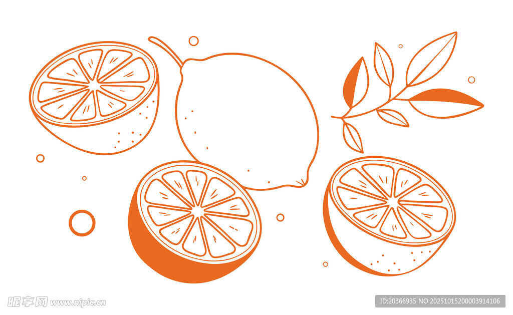 清新柠檬插画 
