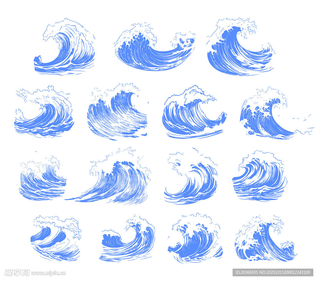 蓝色海浪