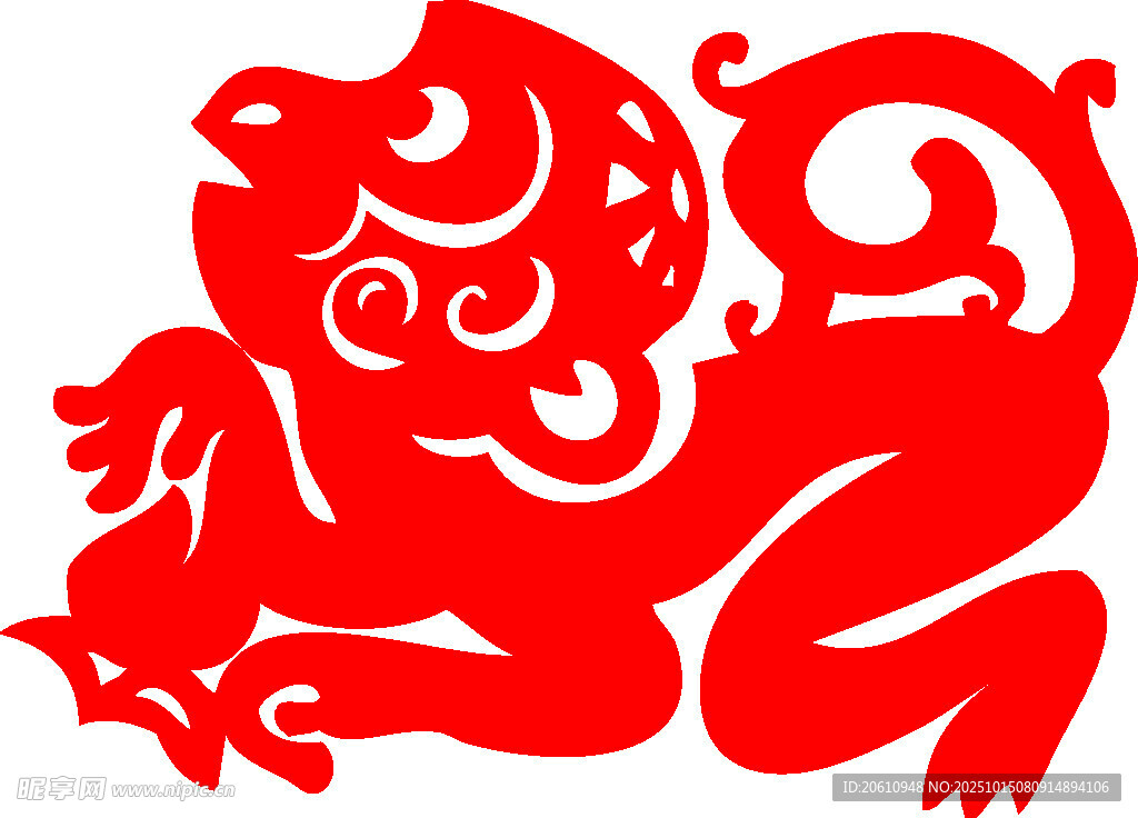 剪纸猴