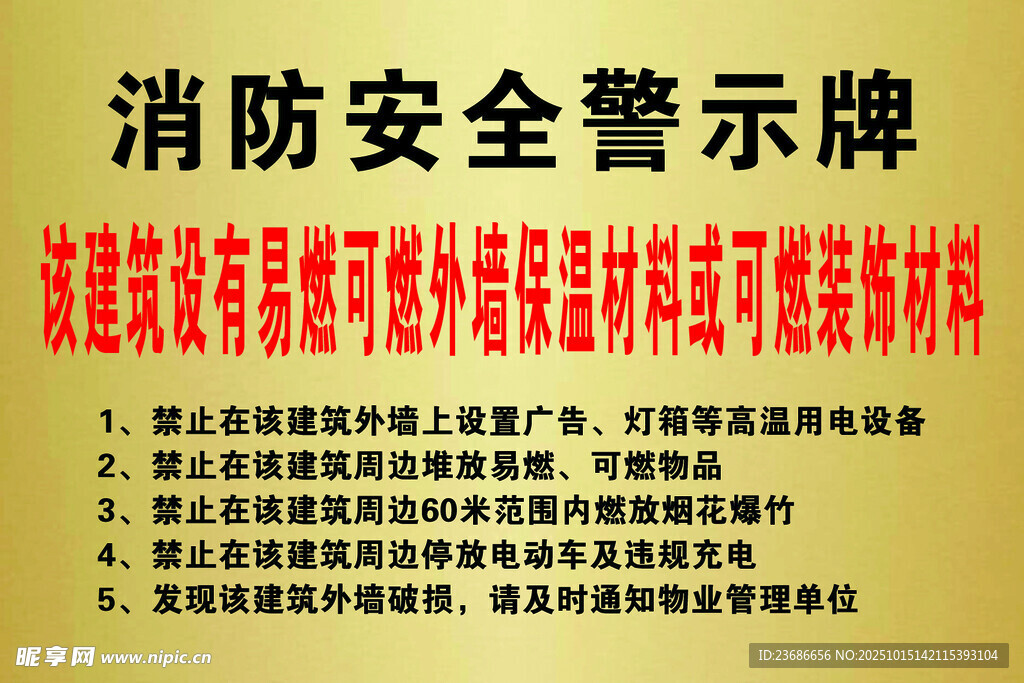 消防安全警示牌