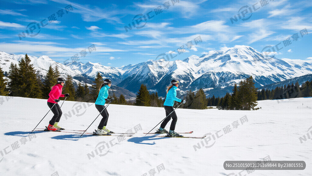 山里滑雪场 那女都有 有单板