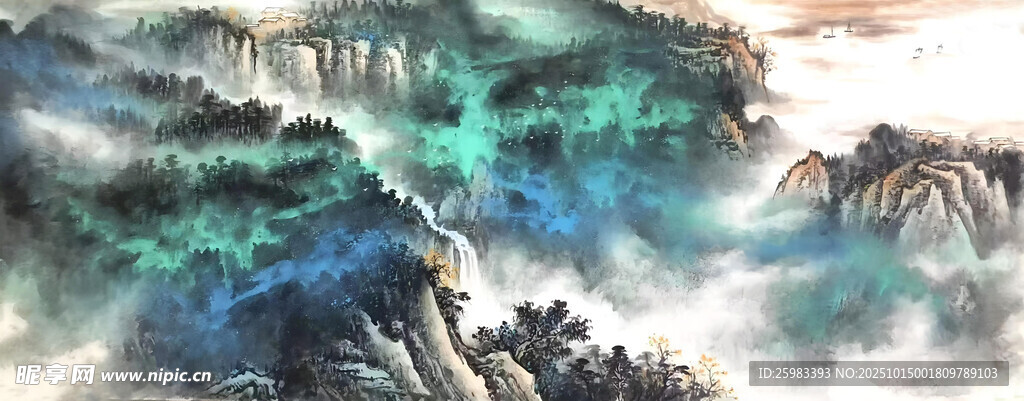 云海山河图