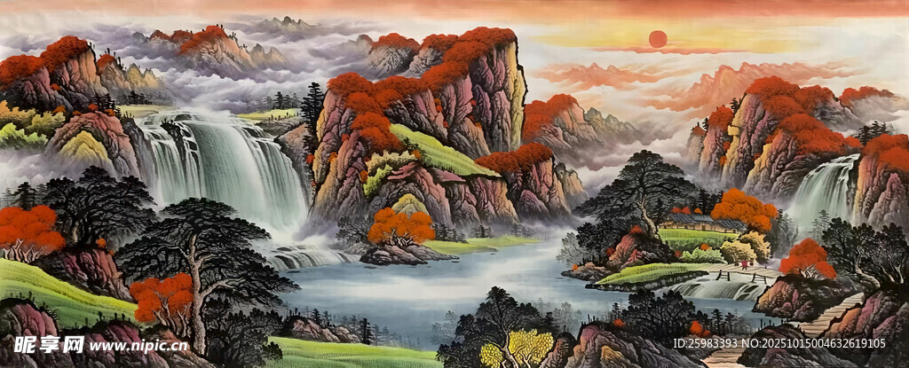 山河一片红