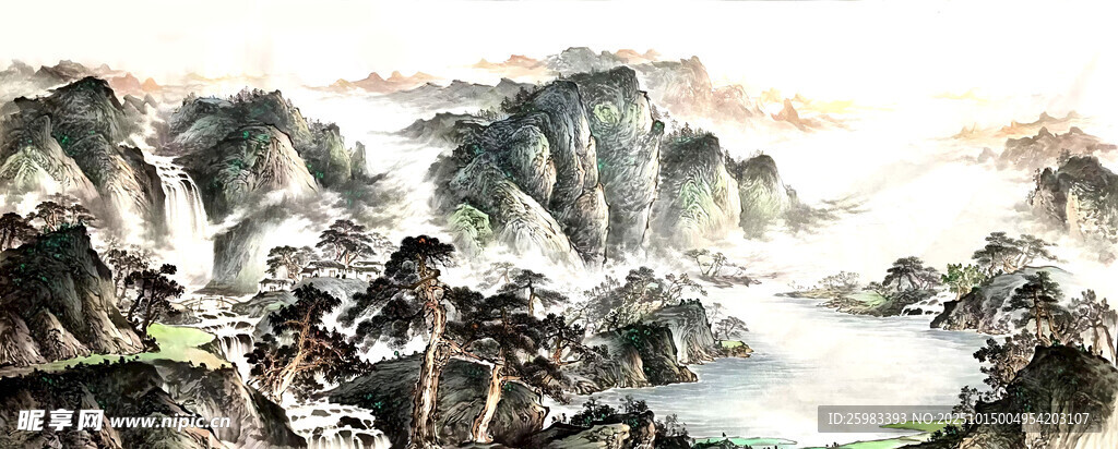 松林山水图