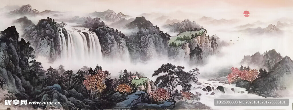 高山流水图