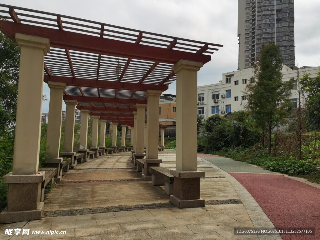 户外休闲廊架景观