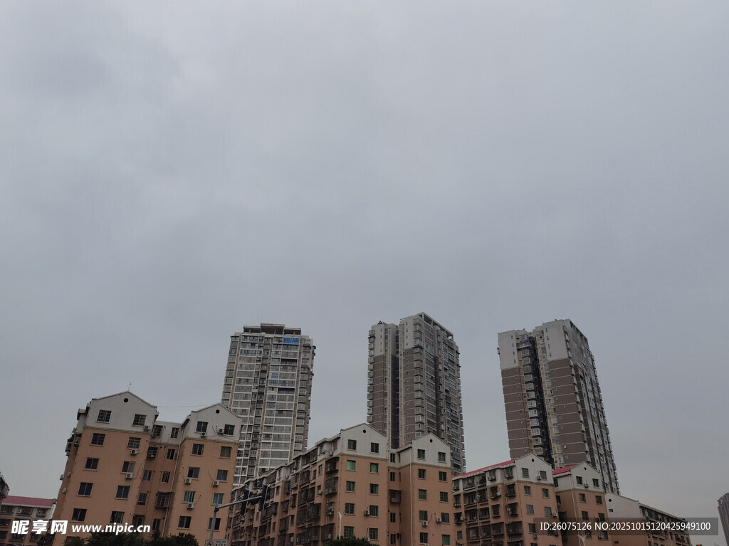 城市高楼建筑群景观