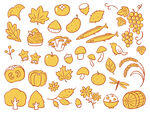 秋季元素矢量插画集合