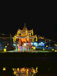 广西崇左太平古城古建夜景