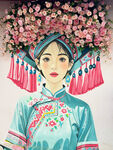 广西崇左太平古城绘画景色