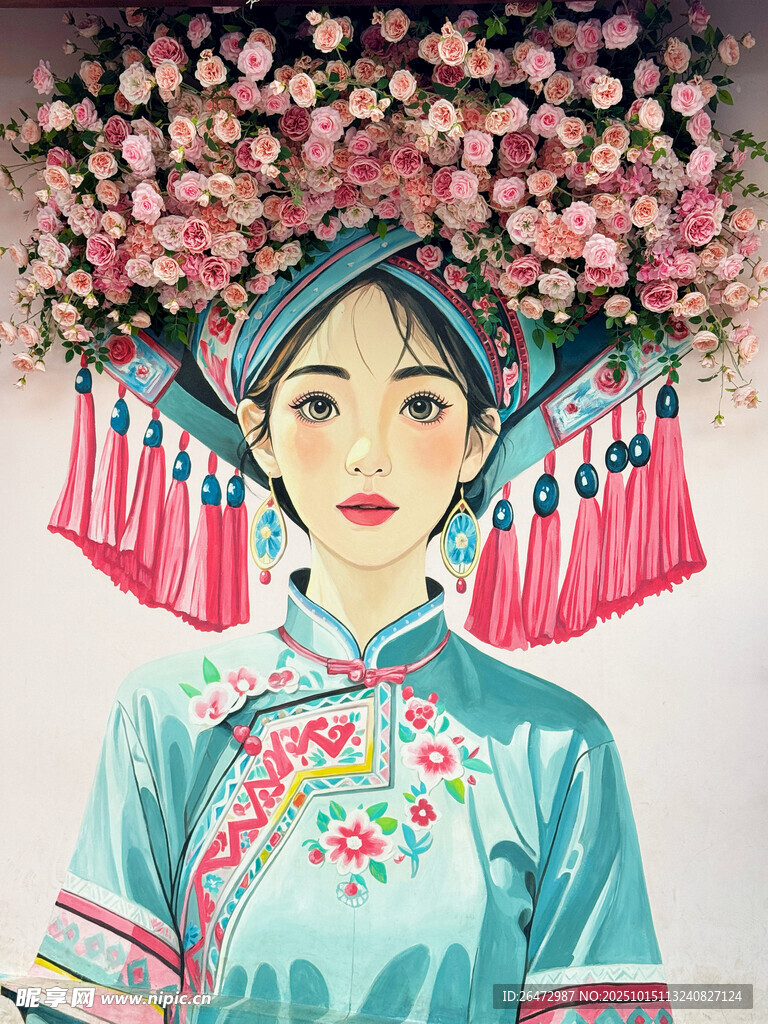 广西崇左太平古城绘画景色
