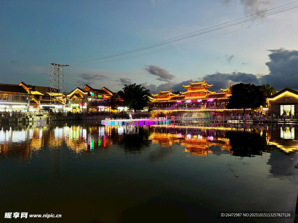 广西崇左太平古城夜景