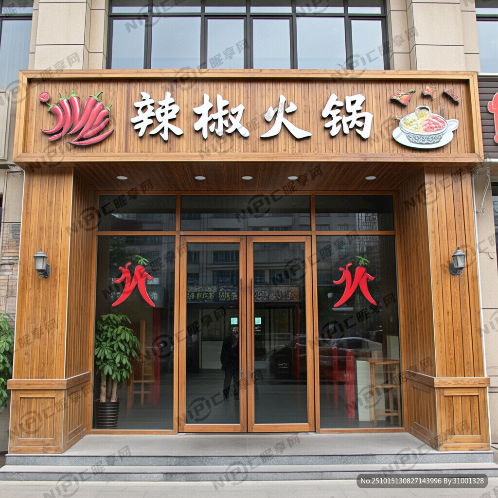 设计一个门头 横版 要有辣椒